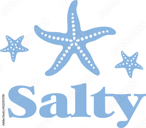 starfish sea ocean salty cute novelty beach beach surf Graphic Tee t-shirt logo slogan artwork typography tote badge emblem crest Fashion Apparel 