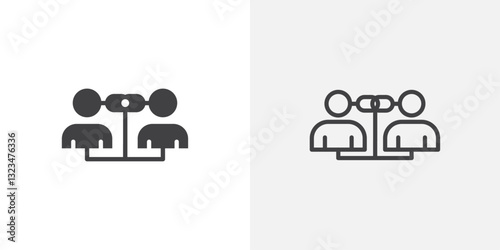 Affiliate link iconsin filled and outline versions for ui designs