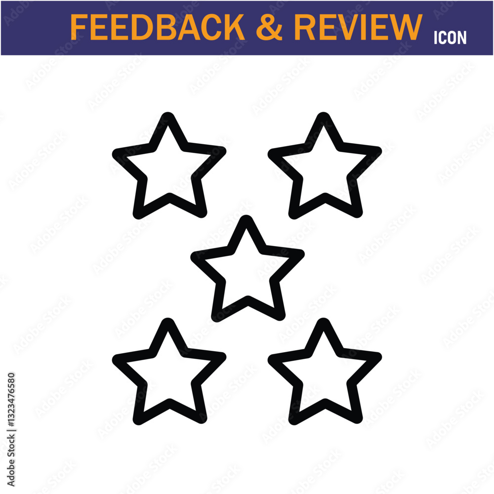 Feedback & Review line Icon. editable stroke icon. Vector illustration icon on white background, EPS 10. Feedback & Review line Icon. editable stroke icon. Vector illustration icon on white background, EPS 10.