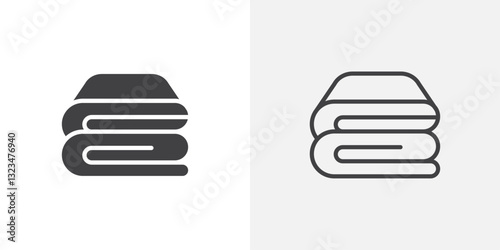 Blanket icons in filled and outline versions for ui designs