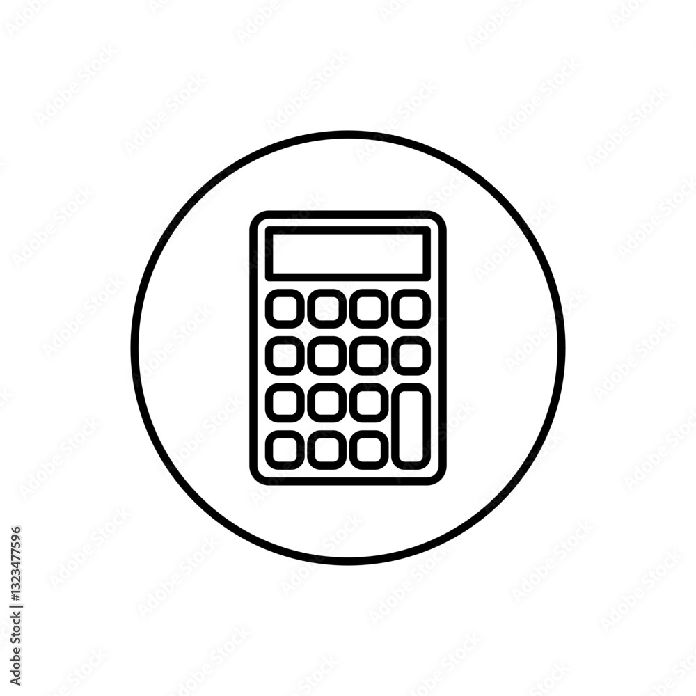 flat design calculator vector icon flat design calculator vector icon