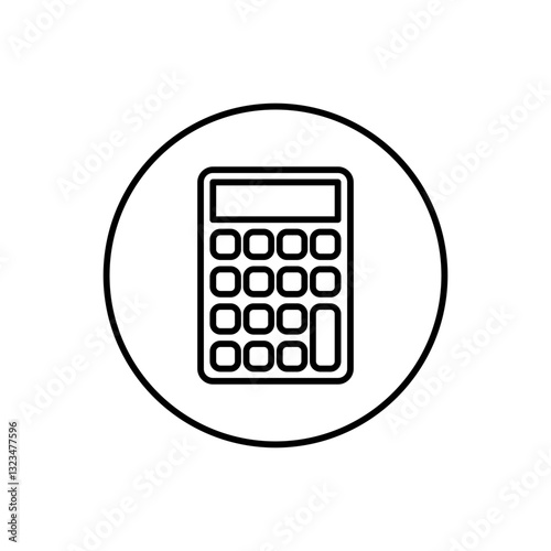 flat design calculator vector icon