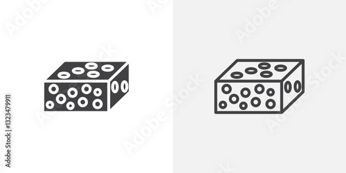 Halva icons in filled and outline versions for ui designs