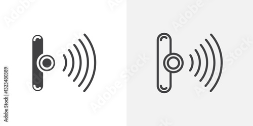 Infrared iconsin filled and outline versions for ui designs