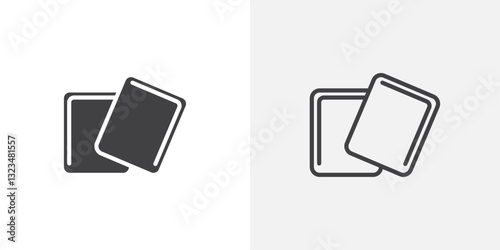 Mint gum icons in filled and outline versions for ui designs