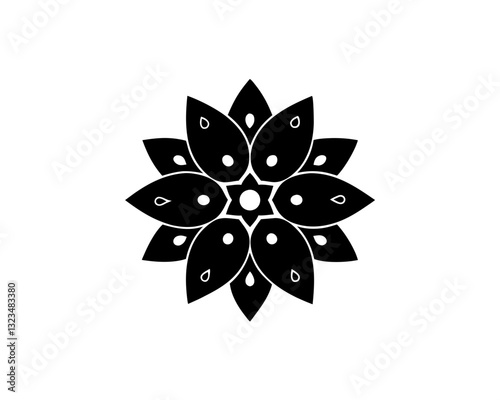 creative details flower with raindrops icon vector illustration 