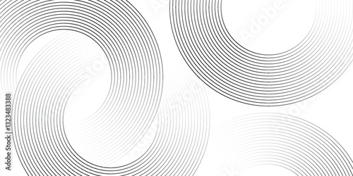 abstract background with glowing circles. Swirl circular lines pattern. Geometric spiral. Twirl element. Modern graphic design. Futuristic technology concept.