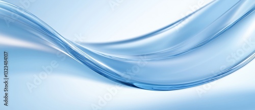 Abstract blue curved glass background wallpaper texture for modern design