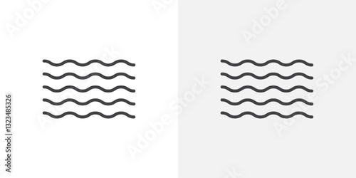 Water icons in filled and outline versions for ui designs