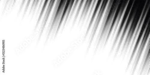 grunge Halftone white and black dots pattern and black gradient grunge texture background. Dotted line comic sport style vector illustration