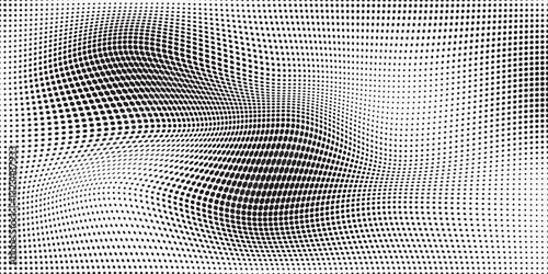 Halftone gradient. Dotted gradient, smooth dots spraying and halftones dot background seamless horizontal geometric pattern vector template set eps 10