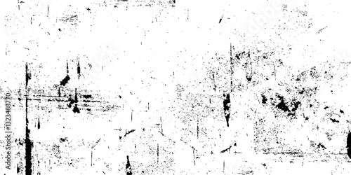 Abstract vector noise. Small particles of debris and dust. Distressed uneven background. Grunge texture overlay with rough and fine grains isolated on white background. Vector illustration