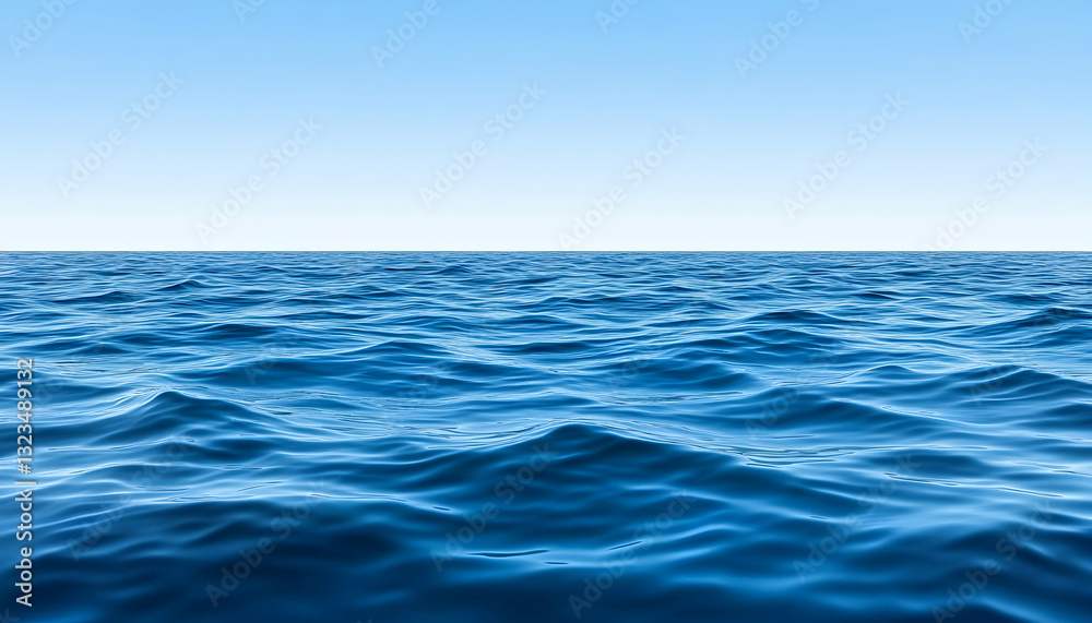 Fototapeta premium Calm ocean waves against a clear sky