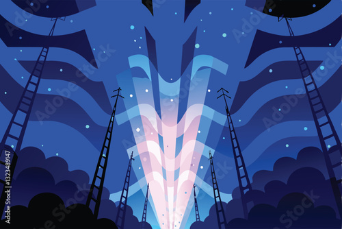A futuristic cityscape seamlessly integrated with holographic avatars and digital flora, representing a vibrant metaverse experience.