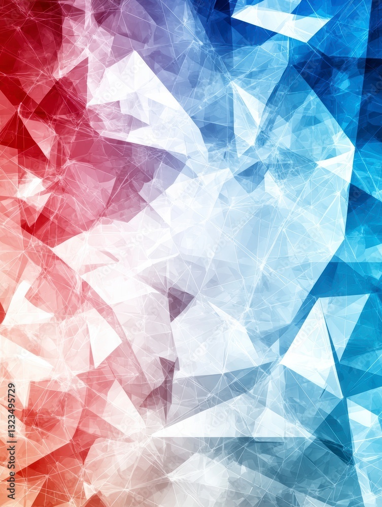 Naklejka premium Dynamic abstract background design digital art geometric shapes colorful environment close-up view modern concept
