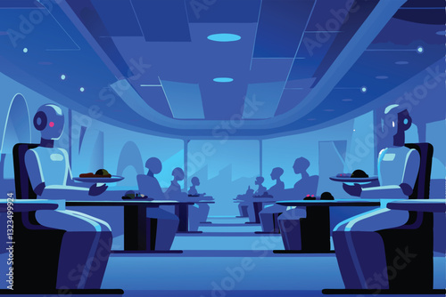 A vibrant, futuristic diner in the metaverse, showcasing diverse avatars enjoying meals and socializing.  Neon signs illuminate chrome booths.
