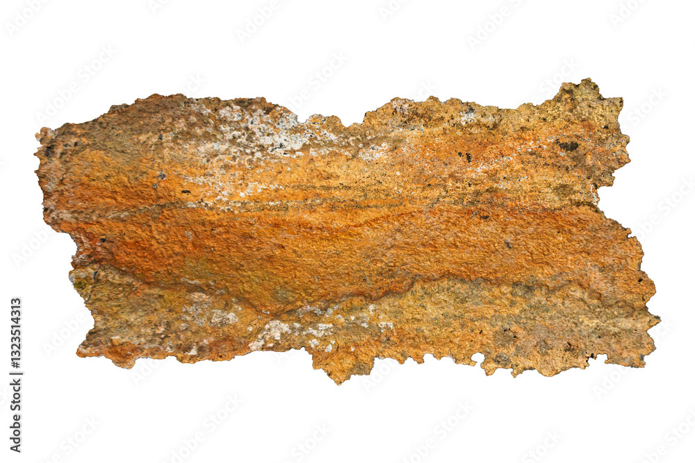 Fototapeta premium Old Concrete Stalactite Isolated on Transparent Background