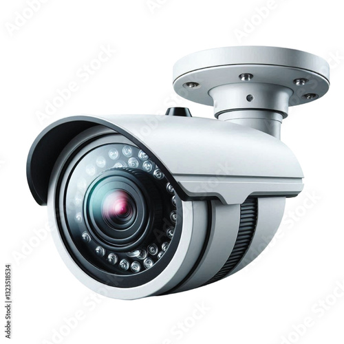 security camera on white background
