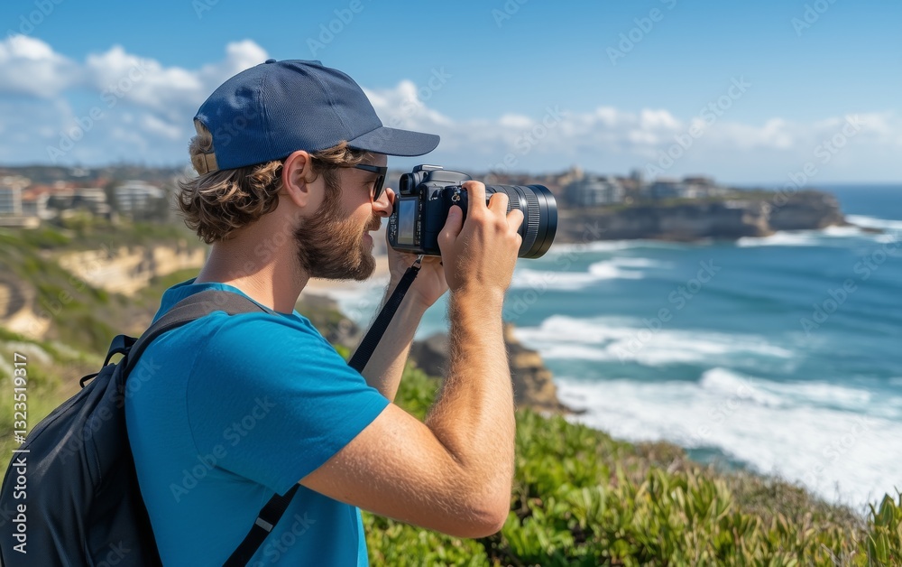 Obraz premium Coastal Photography: Capturing the Majestic Ocean View