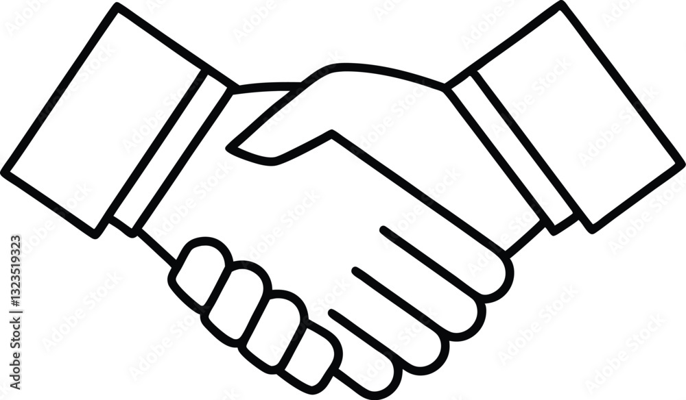 handshake icon line art vector illustration,handshake out line icon handshake icon line art vector illustration,handshake out line icon