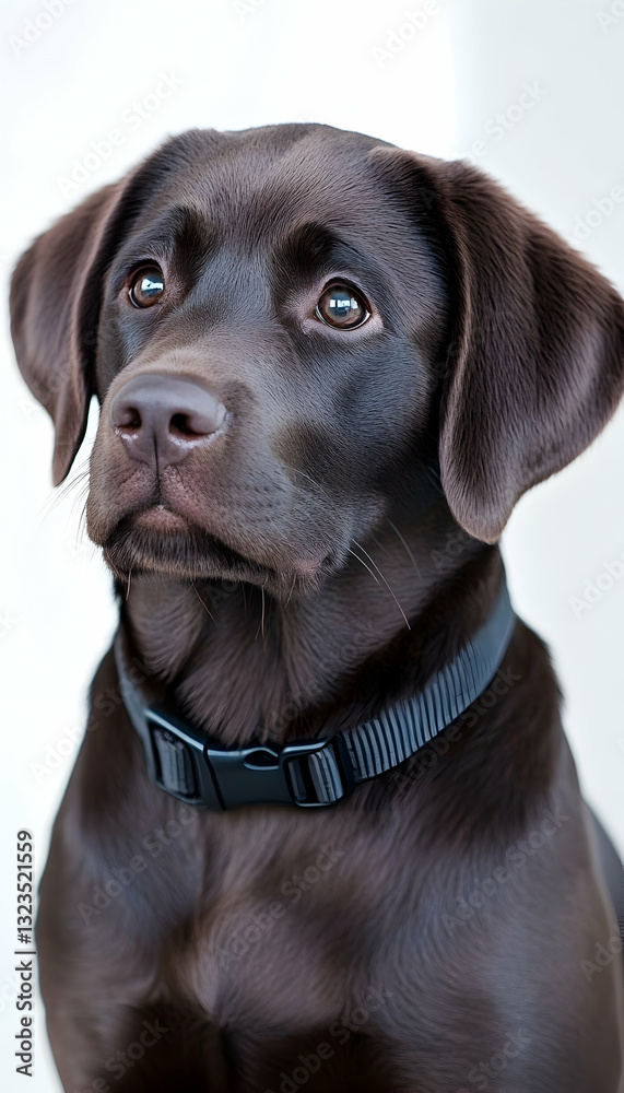 Fototapeta premium Chocolate Labrador puppy portrait