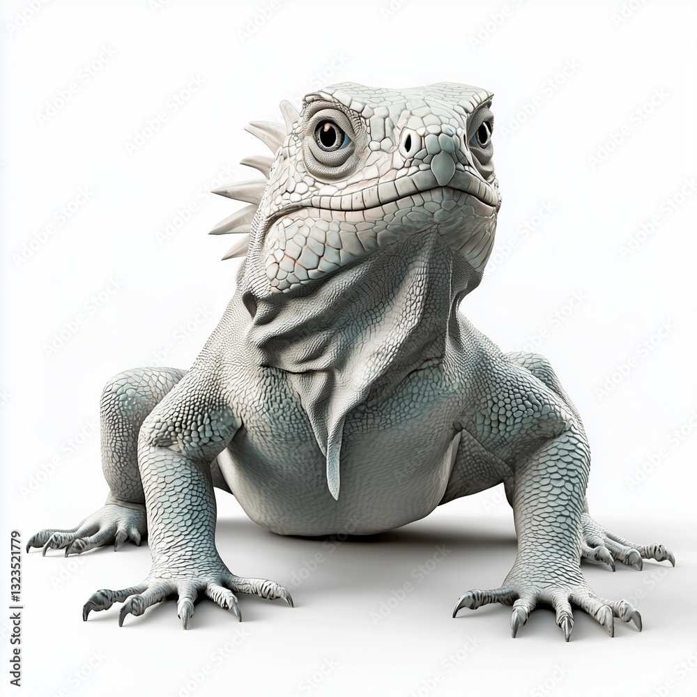 Obraz premium iguana on white