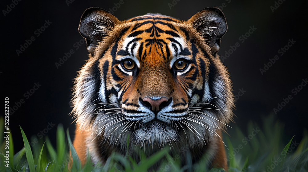 Fototapeta premium The tiger in forest open