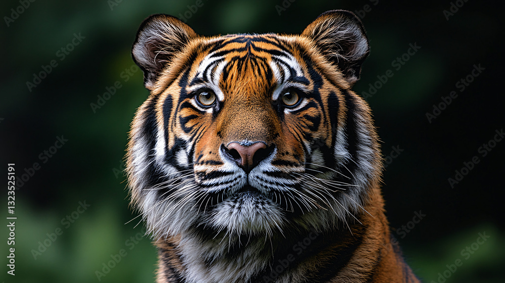 Fototapeta premium The tiger looks straight head