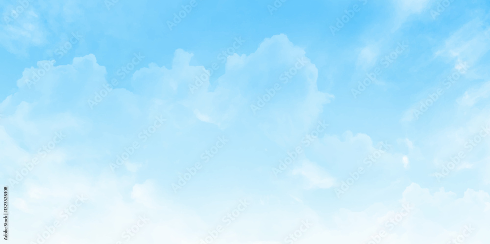 Background with clouds on blue sky. Beautiful view of blue sky with clouds. Vector background. Background with clouds on blue sky. Beautiful view of blue sky with clouds. Vector background.