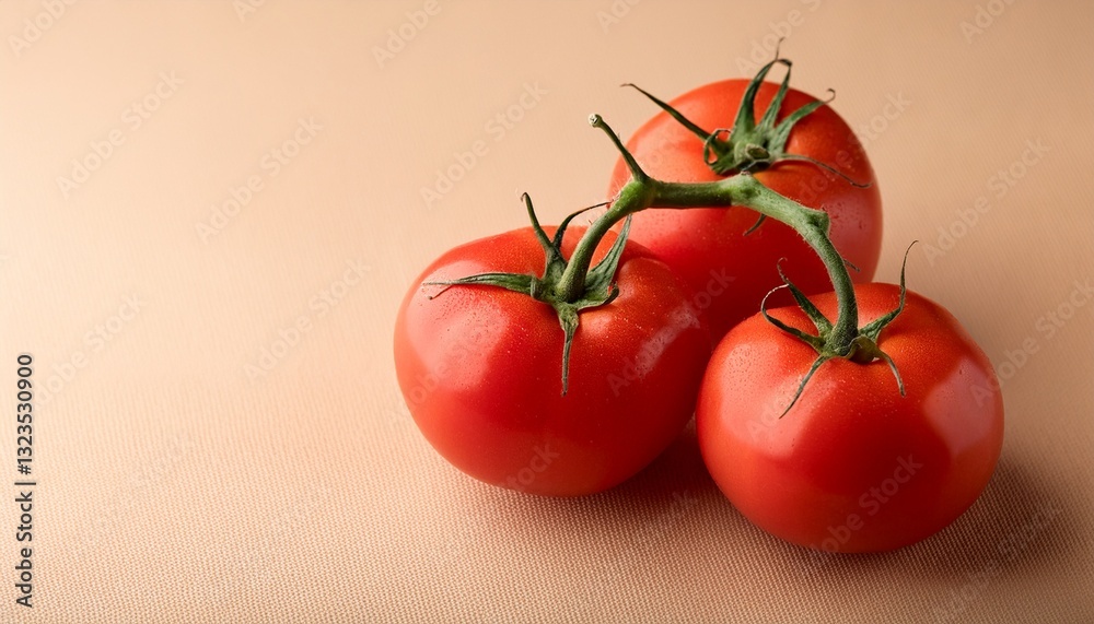 sweet farm tomatoes over beige background sweet farm tomatoes over beige background