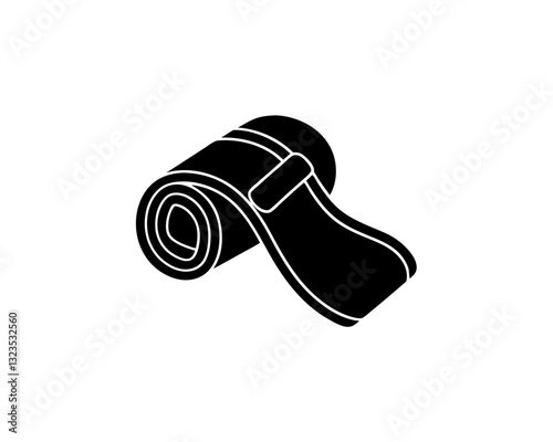 creative details yoga strap icon vector illustration 