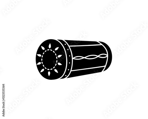creative details yoga bolster icon vector illustration 