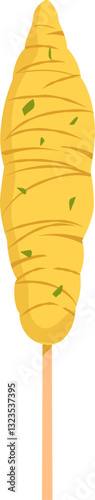 Egg roll Indonesian food illustration