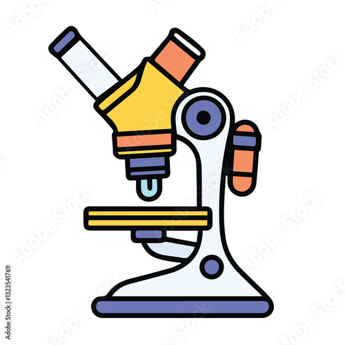microscope line color icon 