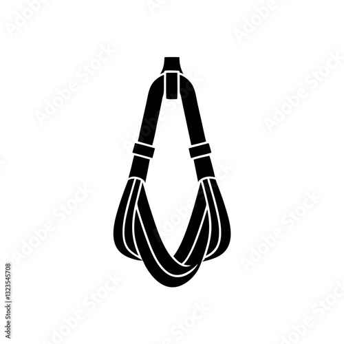 creative details yoga inversion slings icon vector illustration 