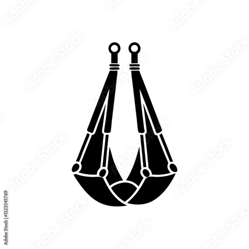 creative details yoga inversion slings icon vector illustration 