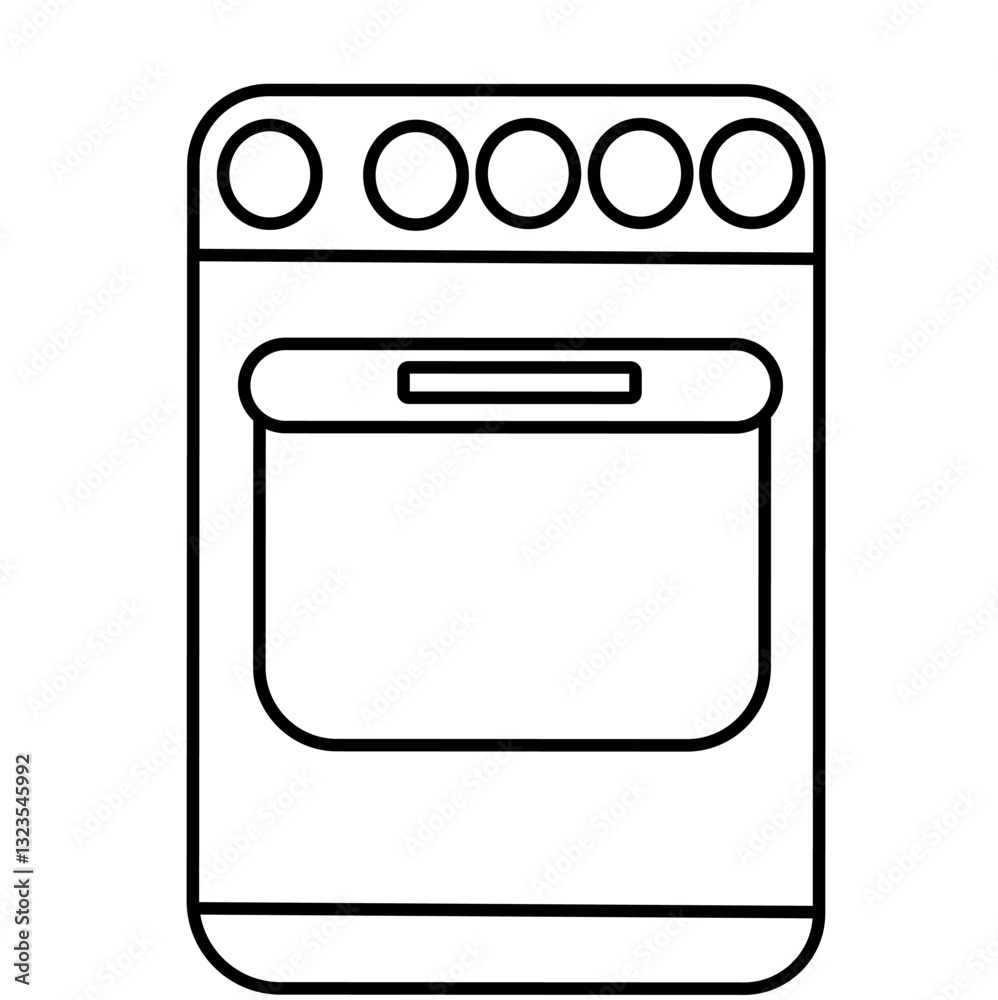 Art & Illustration stove icon vector in black and white.
Art & Illustration stove icon vector in black and white.
