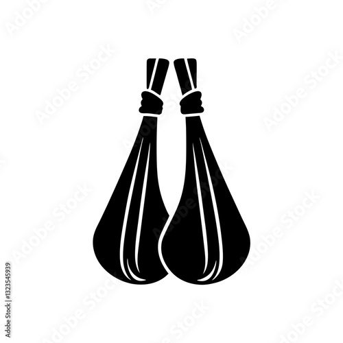 creative details yoga inversion slings icon vector illustration 