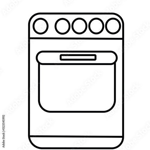 Art & Illustration stove icon vector in black and white.
