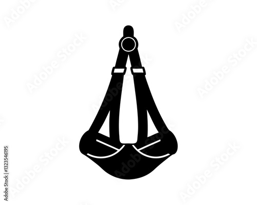 creative details yoga inversion slings icon vector illustration 