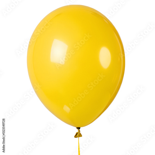 Yellow Balloon Isolated on Transparent Background