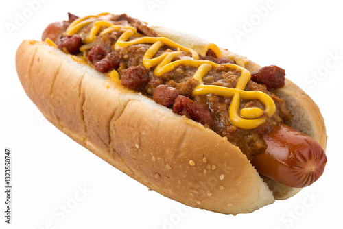 Chili dog isolated on transparent background