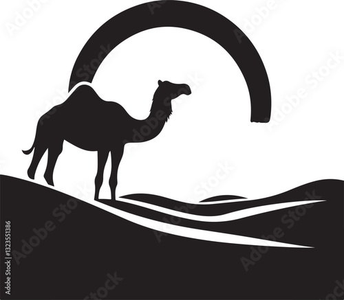 Desert Camel Silhouette Bundle | Arabic Nomadic SVG Pack 