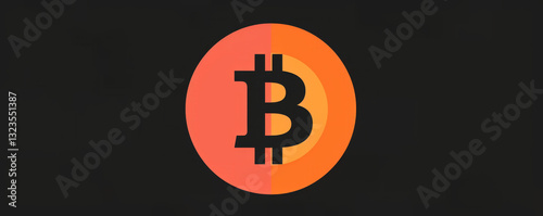 A minimalistic depiction of a bitcoin symbol