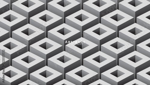 Geometric Cube Holographic Modern Abstract Background