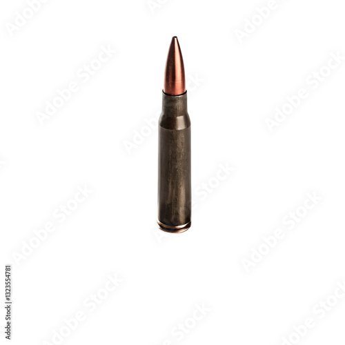 7.62x39mm Bullet: Ammo, Cartridge, Rifle Round on transparent background photo