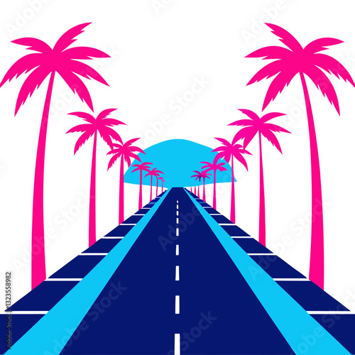 tropical beach with palms