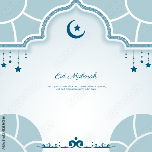 islamic greeting card background for eid mubarak, ramadan kareem, eid al-adha and other islamic event.