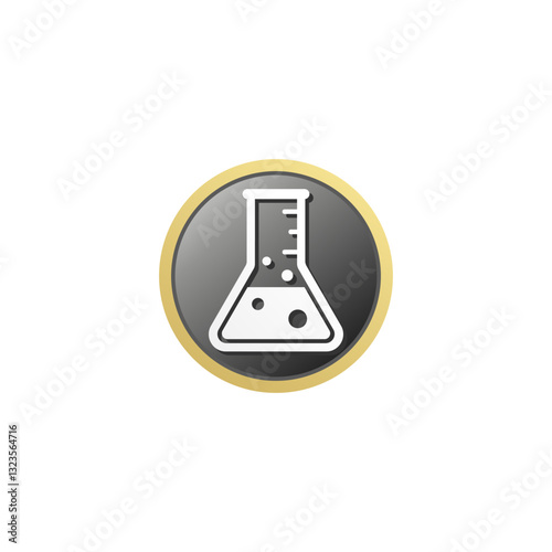 Lab tested icon or sign label vector isolated. Lab tested label for product packaging. Best lab tested icon for cosmetic or health product packaging design element.