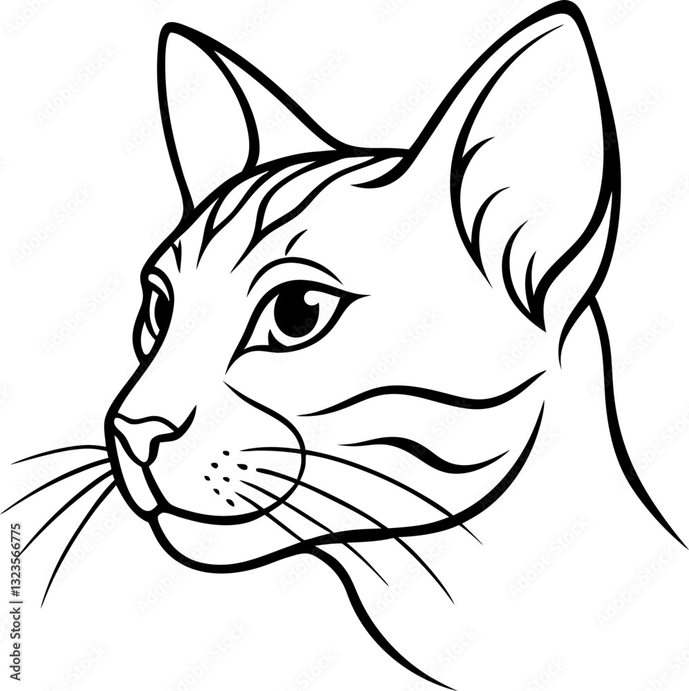 Obraz premium black cat face